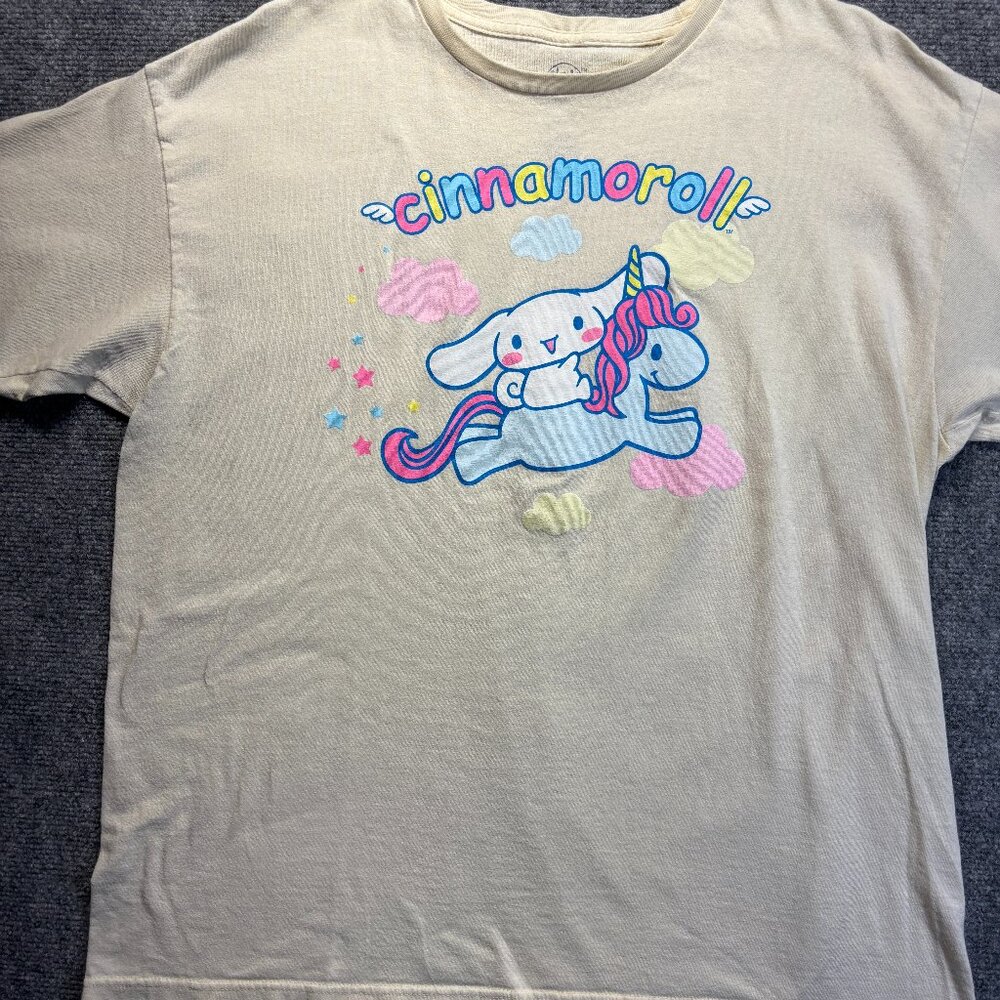 T-Shirt	Sanrio	Cinnamoroll	Sanrio Cinnamoroll Unicorn Graphic T Shirt Beige Crea